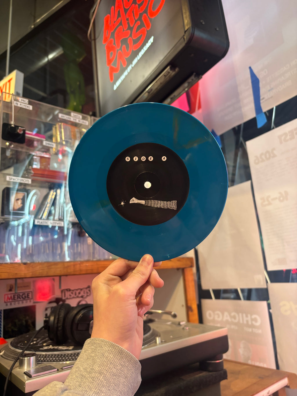 Leroy the Poet – Shaking Hands Single - New 7" Record 2026 Shuga Records USA Aqua Blue Vinyl - Chicago Indie Rock